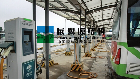 长沙电动汽车充电桩车棚膜结构工程